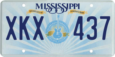 MS license plate XKX437