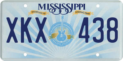 MS license plate XKX438