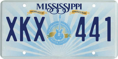 MS license plate XKX441