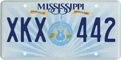 MS license plate XKX442