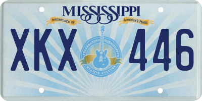MS license plate XKX446