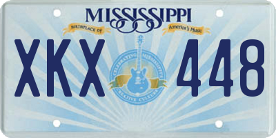 MS license plate XKX448