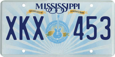 MS license plate XKX453