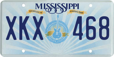 MS license plate XKX468