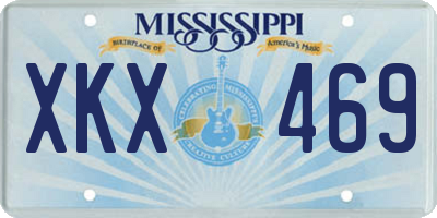 MS license plate XKX469