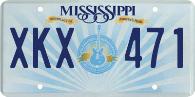 MS license plate XKX471