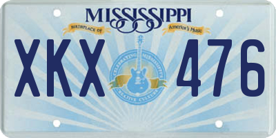 MS license plate XKX476
