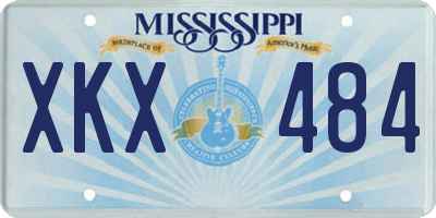 MS license plate XKX484