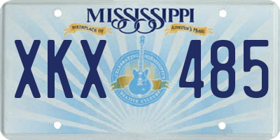 MS license plate XKX485