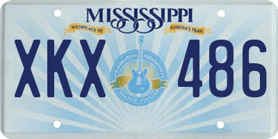 MS license plate XKX486