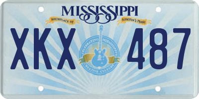 MS license plate XKX487