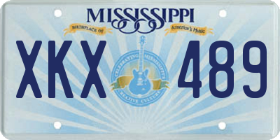 MS license plate XKX489