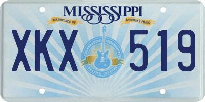MS license plate XKX519