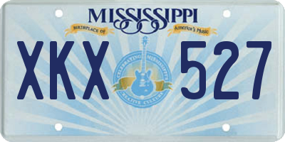 MS license plate XKX527