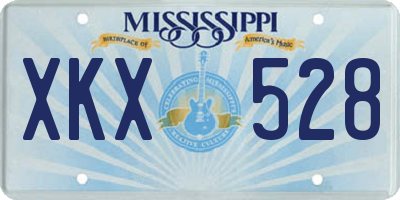 MS license plate XKX528