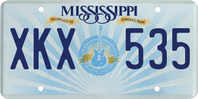 MS license plate XKX535
