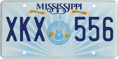 MS license plate XKX556