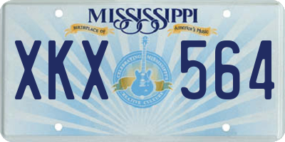 MS license plate XKX564