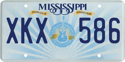 MS license plate XKX586