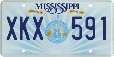 MS license plate XKX591