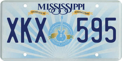 MS license plate XKX595