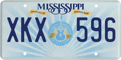 MS license plate XKX596