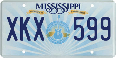 MS license plate XKX599