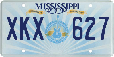 MS license plate XKX627