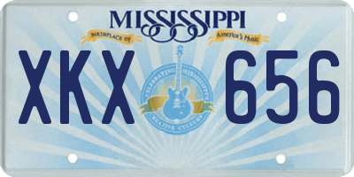 MS license plate XKX656