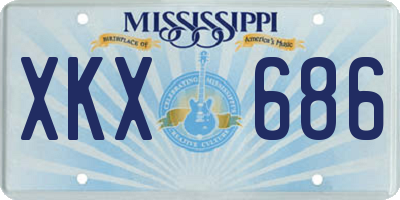 MS license plate XKX686