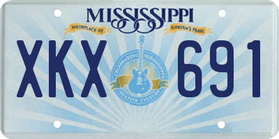 MS license plate XKX691