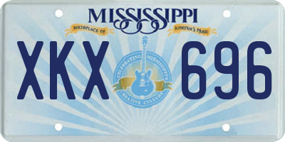 MS license plate XKX696