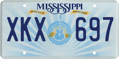 MS license plate XKX697