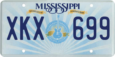 MS license plate XKX699