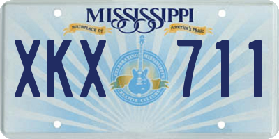 MS license plate XKX711