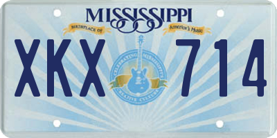MS license plate XKX714
