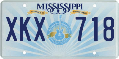 MS license plate XKX718