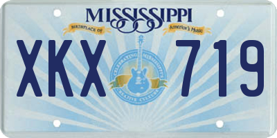 MS license plate XKX719