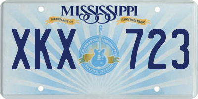 MS license plate XKX723
