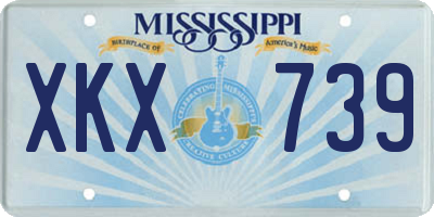 MS license plate XKX739