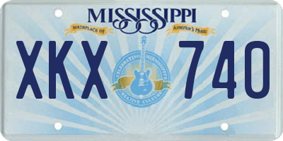 MS license plate XKX740