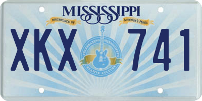 MS license plate XKX741
