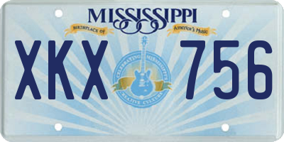 MS license plate XKX756