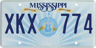 MS license plate XKX774