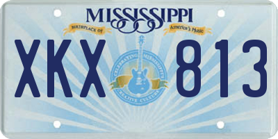 MS license plate XKX813