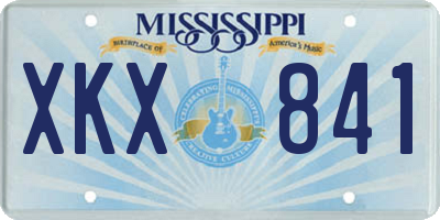 MS license plate XKX841