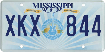MS license plate XKX844
