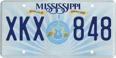 MS license plate XKX848