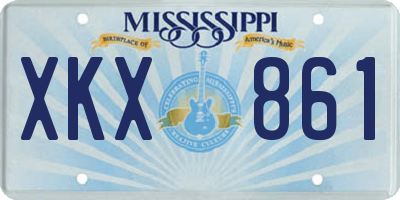 MS license plate XKX861