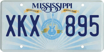 MS license plate XKX895